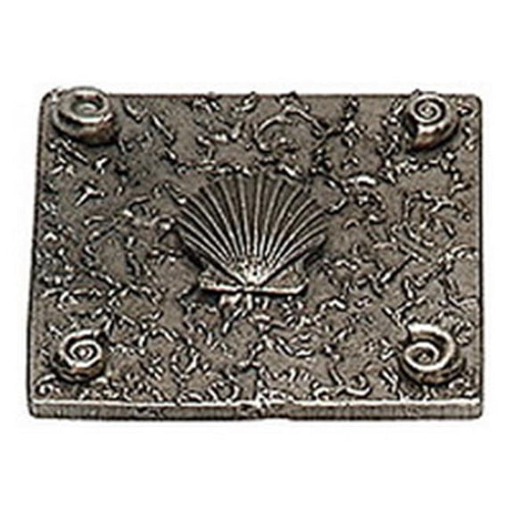 Premier Hardware Designs PHDT-2-NP Antique Brass SeaShell Tile, 4 x 4 Inch
