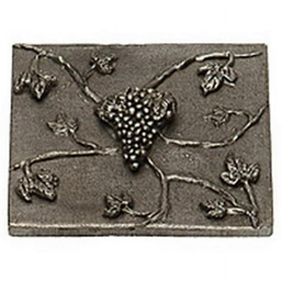 Premier Hardware Designs PHDT-2-NP Natural Pewter Grape Tile, 4 x 4 Inch