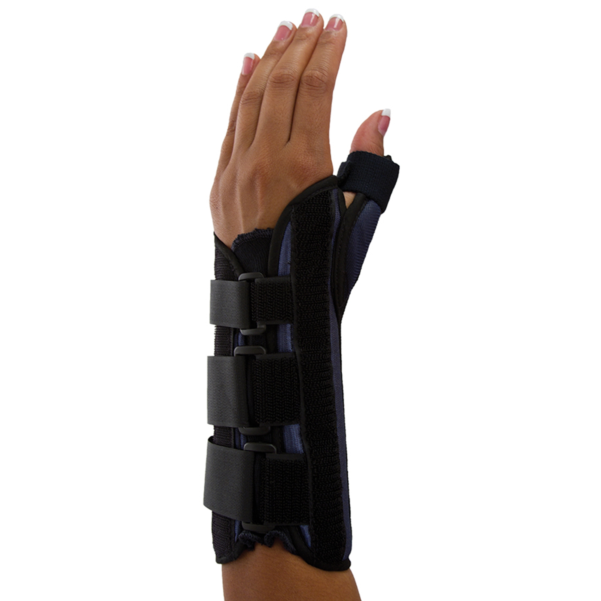 Premier Hook and Loop Strap Wrist Brace with Thumb Spica for Left Hand ...