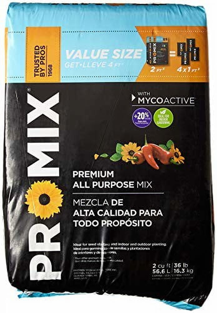 Premier Horticulture PROMIX Premium Perlite Soil, Garden Potting Mix, MYCOACTIVE, 2 CU FT