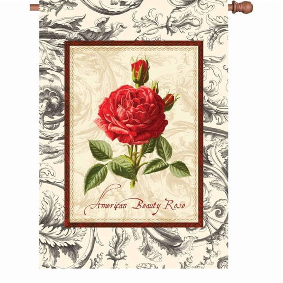 Premier House Size Flag - American Beauty Rose