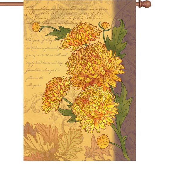 Premier House Size Flag - Chrysanthemums
