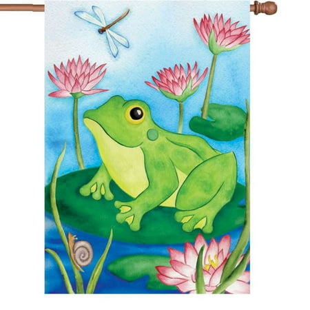 Premier House Size Flag - Lotus Frog
