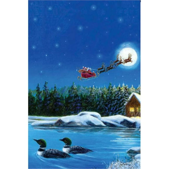 Premier Garden Size Flag - Christmas Loons
