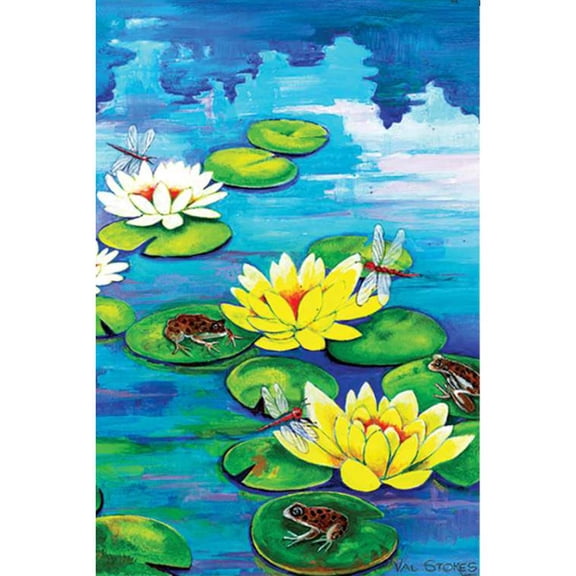 Premier Garden Size Flag - Frisky Frogs