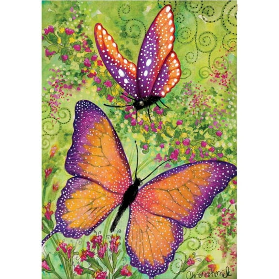Premier Illuminated House Flag - Butterfly Sparkles