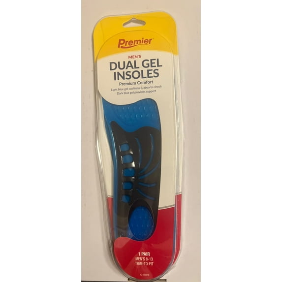 Premier Insoles Gel For Mens, One Size - 1 Pair, 6 Pack
