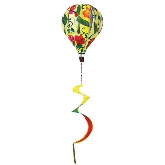 Premier Kites 18” Pop-Open Hot Air Balloon Hummingbirds – Durable Oxford Fabric, Reinforced Fiberglass Frame, Easy Click-Lock Assembly, Heavy-Duty Non-Tangle Hub, Outdoor Wind Spinner Decoration