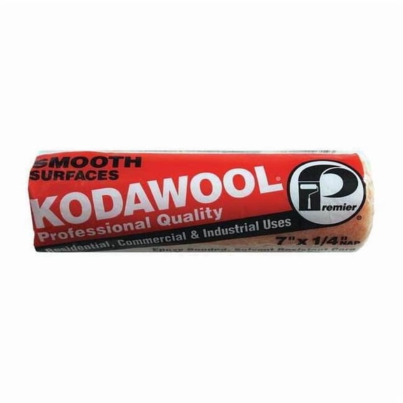 Premier 7" Paint Roller Cover, 1/4" Nap, Polyester/Knitted Wool 7KW2-14