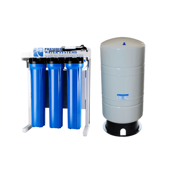 Premier Light Commercial 800 GPD - 20" Reverse Osmosis Water Filtration System + Booster Pump | For Restaurants, Bars, Coffee Shops, Salons, Labs