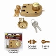 thumbnail image 1 of Premier Lock Jimmy Proof Double Cylinder Deadbolt Bronze 2 KW1, 1 of 4