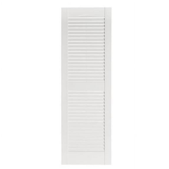 Premier Louver Exterior Decorative Shutter, White - 15 x 59 in.