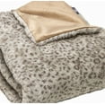 thumbnail image 1 of Premier Luxury Spotted Taupe and Brown Faux Fur Throw Blanket, 1 of 3