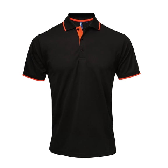 Premier Mens Coolchecker Contrast Pique Polo Shirt