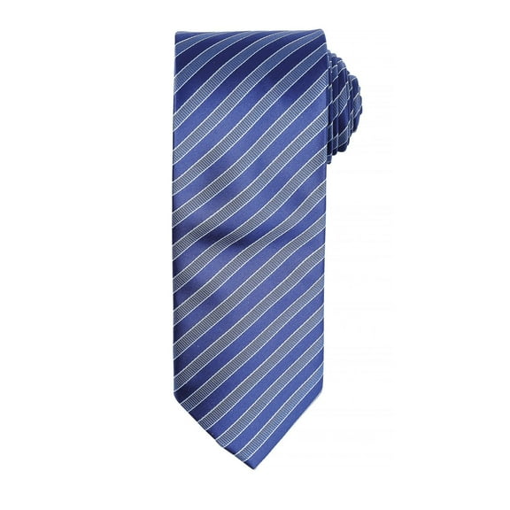 Premier Mens Double Stripe Pattern Formal Business Tie