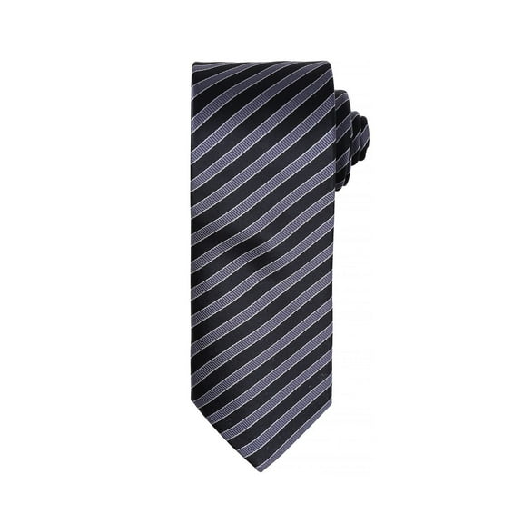 Premier Mens Double Stripe Pattern Formal Business Tie