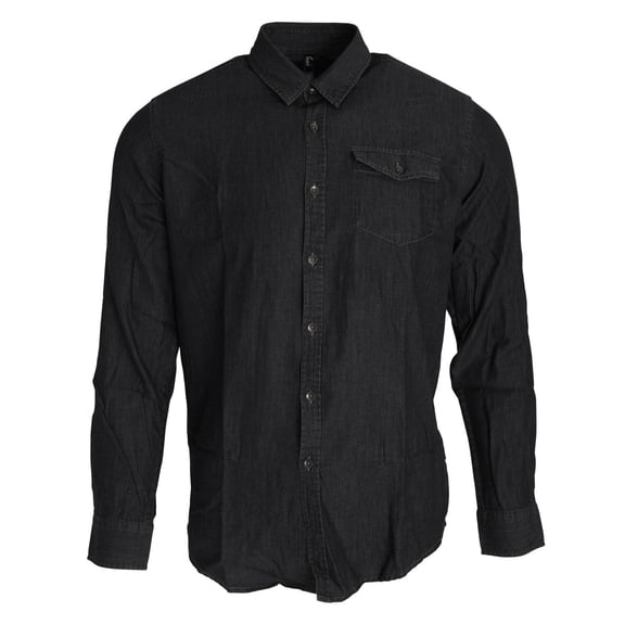 Premier Mens Jeans Stitch Long Sleeve Denim Shirt