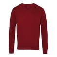 thumbnail image 1 of Premier Mens Knitted Cotton Acrylic V Neck Sweatshirt, 1 of 4