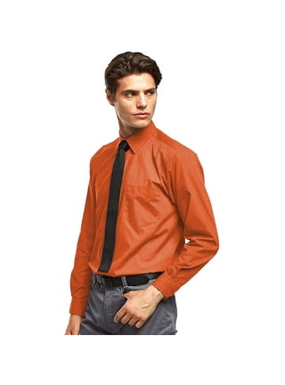 Orange best sale formal shirt