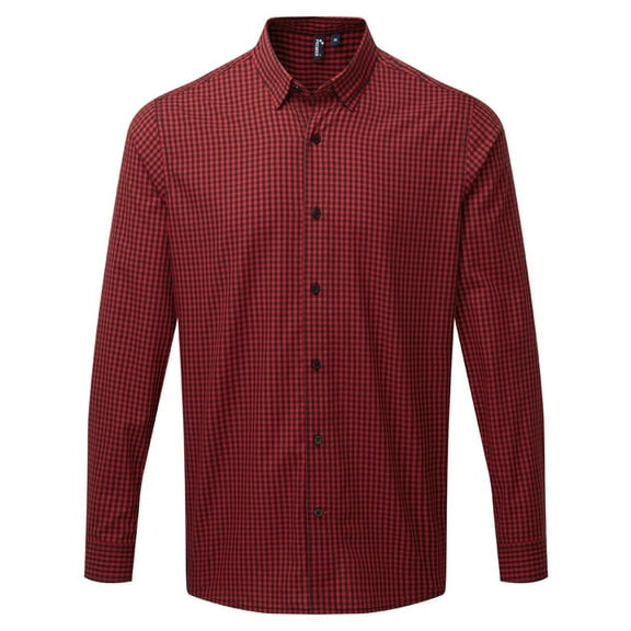 Premier Mens Maxton Check Long Sleeve Shirt