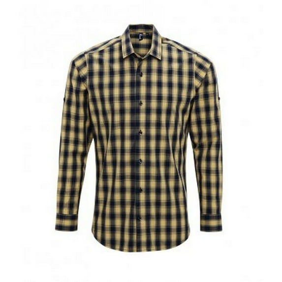 Premier Mens Mulligan Check Long Sleeve Shirt