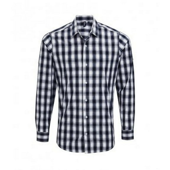 Premier Mens Mulligan Check Long Sleeve Shirt