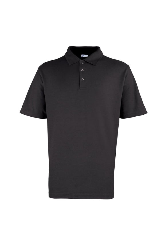 Premier Mens Pique Stud Front Polo Shirt