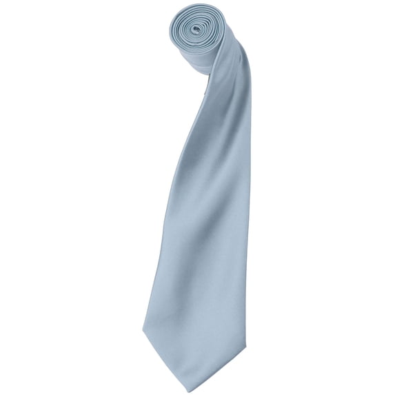 Premier Mens Plain Satin Tie (Narrow Blade) (Pack of 2)