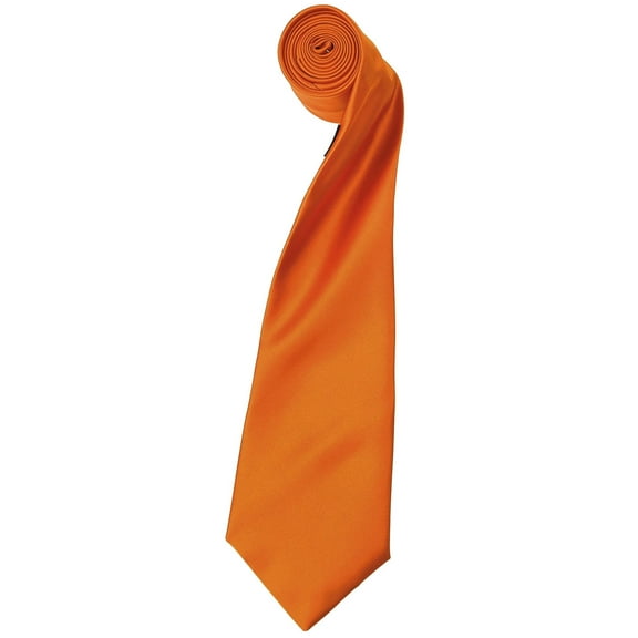 Premier Mens Plain Satin Tie (Narrow Blade) (Pack of 2)