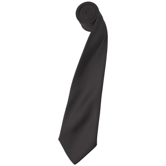 Premier Mens Plain Satin Tie (Narrow Blade) (Pack of 2)