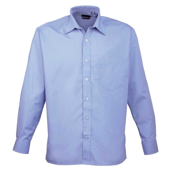 Premier Mens Poplin Long-Sleeved Shirt