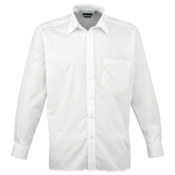 Premier Mens Premier Poplin Long-Sleeved Formal Shirt