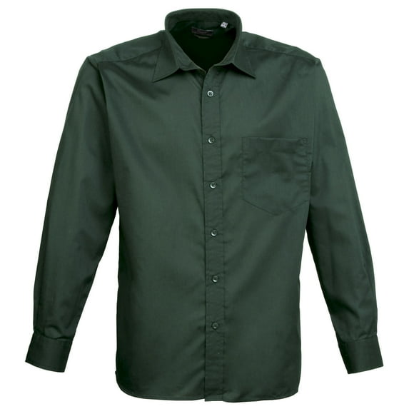 Premier Mens Premier Poplin Long-Sleeved Formal Shirt