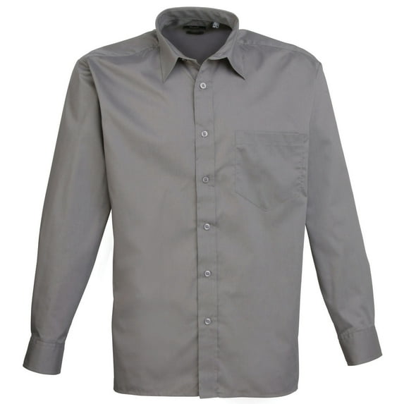 Premier Mens Premier Poplin Long-Sleeved Formal Shirt