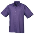 thumbnail image 1 of Premier Mens Short Sleeve Formal Poplin Plain Work Shirt, 1 of 4