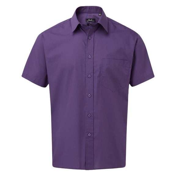 Premier Mens Short Sleeve Poplin Shirt