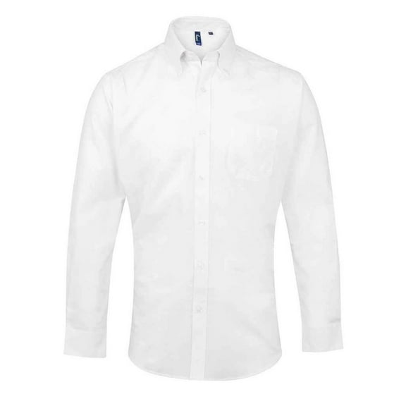 Premier Mens Signature Oxford Long-Sleeved Formal Shirt