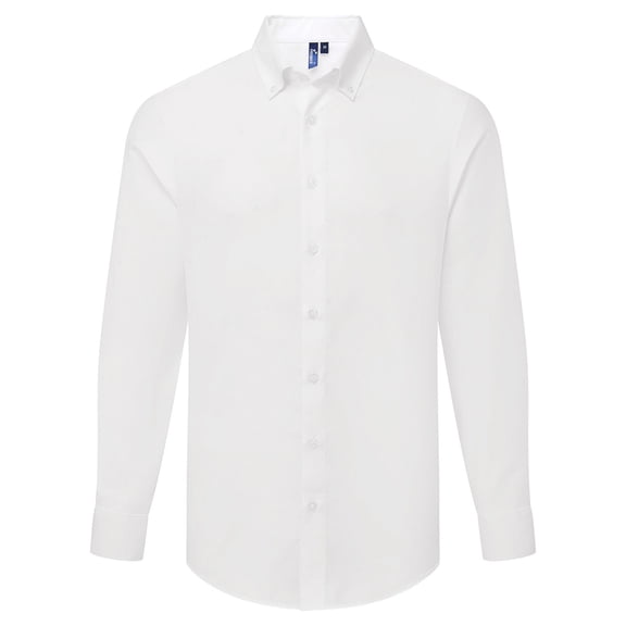 Premier Mens Supreme Oxford Long-Sleeved Formal Shirt