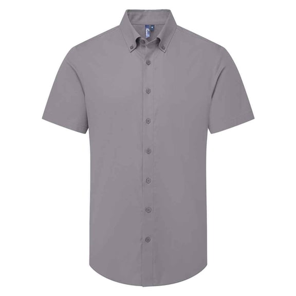 Premier Mens Supreme Oxford Short-Sleeved Formal Shirt