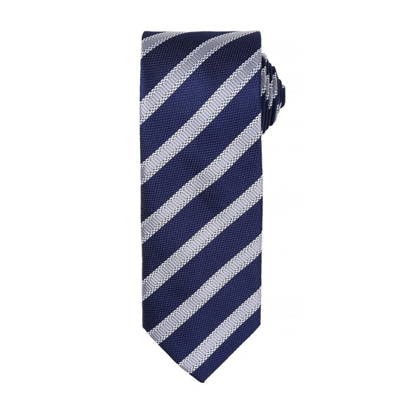 Premier Mens Waffle Stripe Formal Business Tie (Pack of 2)