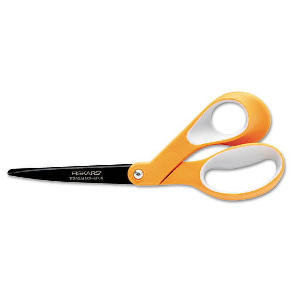 Fiskars Non-stick Titanium Soft Grip Scissors - Titanium - Gray - 1 Each Fiskars Non-stick Titanium Soft Grip Scissors - Titanium - Gray - 1 Each