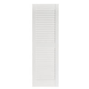 MISTER MXYZPTLK Perfect Shutters IL501559001 Premier Louver Exterior Decorative Shutter, White - 15 x 59 in.