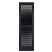 MISTER MXYZPTLK Perfect Shutters IL501535002 Premier Louver Exterior Decorative Shutter, Black - 15 x 35 in.