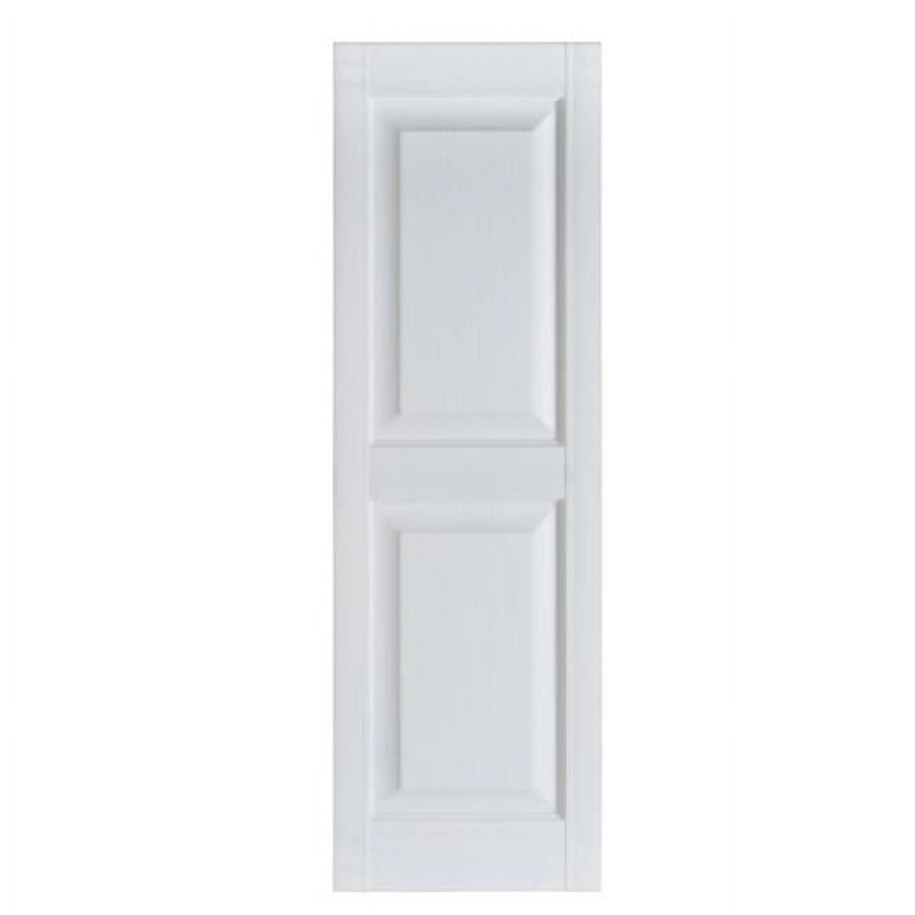 Premier White Polystyrene Raised Panel Shutters Set of 2
