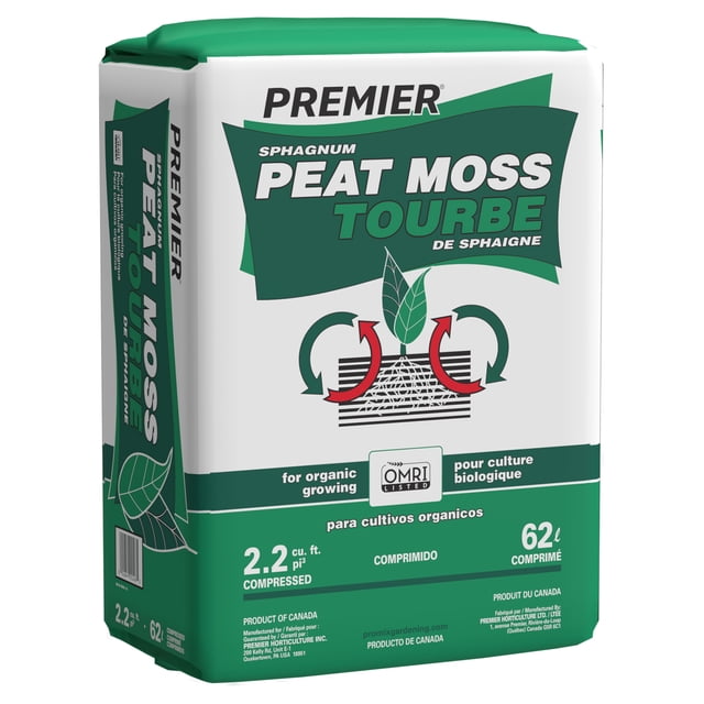 Premier Organic Sphagnum Peat Moss for Planting and Gardening ...