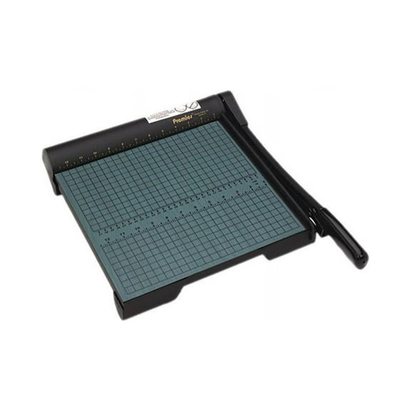 Premier Original Green Paper Trimmer, 20 Sheets, Wood Base
