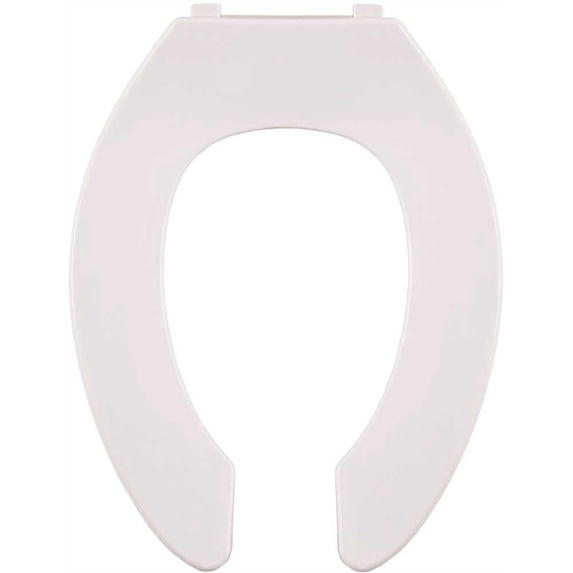 Premier PR550STSCC-001 Heavy-Duty Commercial Elongated Open Front Toilet Seat without Lid in White