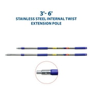 Premier Paint Roller 3' - 6' Soft Foam Stainless Steel Extension Pole