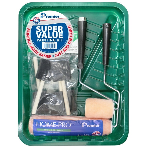 Premier Paint Roller 9-Piece Polyester Roller Cover Super Value DIY Painting Kit