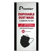 Premier Paint Roller Dust Face Mask 4-Layer Carbon Filter (Black) (25 Pack)